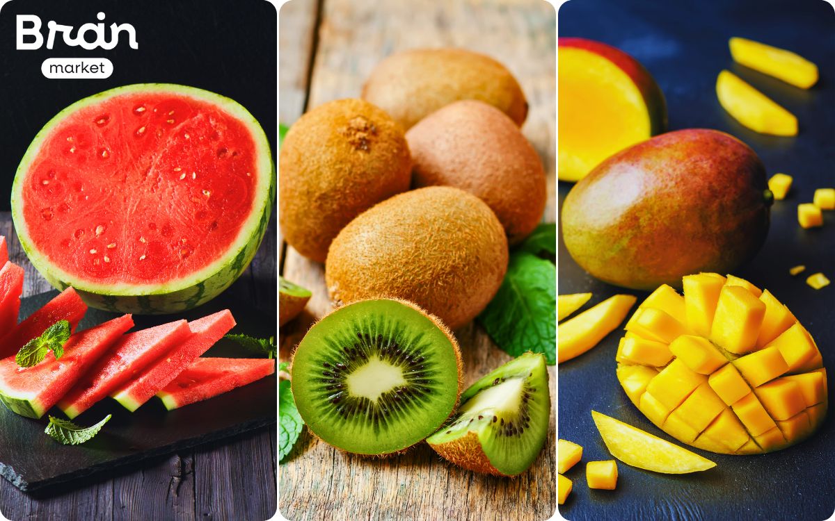 meloun kiwu mango